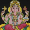 Hindu God Ganesha Tapestry Mandala Cotton Fabric Small Wall Poster 30 x 40 inch Approx