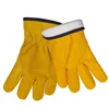 Durable winter warm Cow skin leather safety driver work gloves , Winter Working Gloves