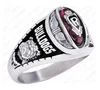Wholesale Pure Sterling Silver 925 a Customized College Ring with Emblem on Top of Stone Class Ring