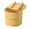 Sawara Wooden Rice Tub for Sushi Restaurants Wooden Meshibitsu for Sushi Rice