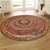 Wholesaler Recycle Multi Chindi Braid Rug, Hand Woven Reversible rugs