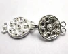 Silver Plated Round Shape Multi Strand Clasp
