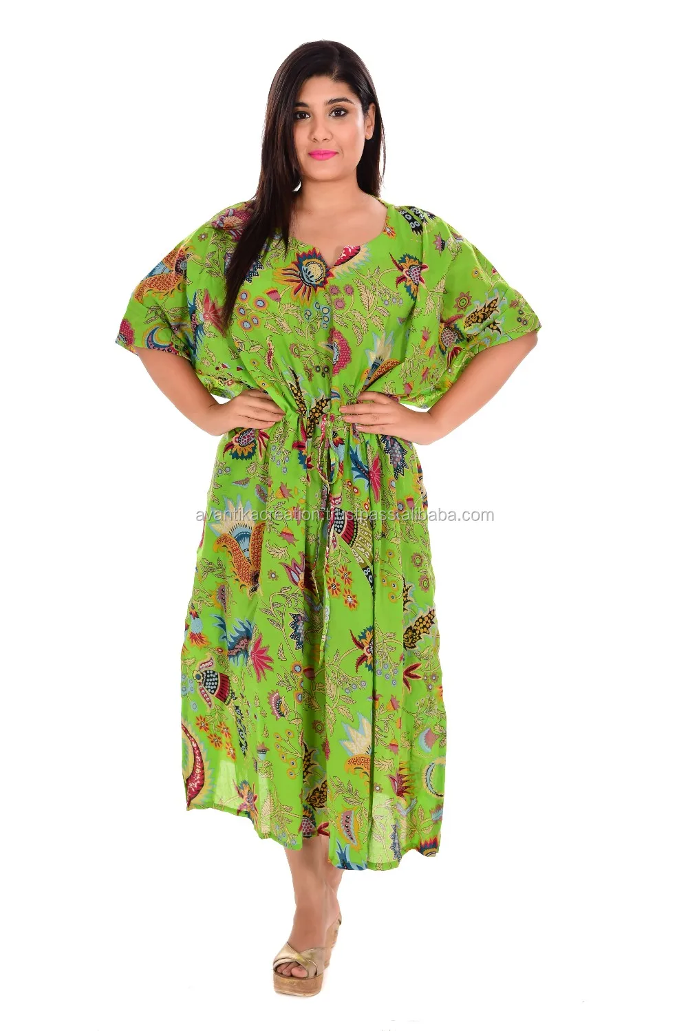 Short Kaftan Printed Beachwear Indian Kaftans Designer Beach Tunic Women's Kaftan Buy Beach