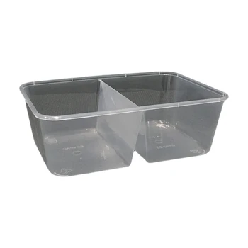 2 Compartment 750ml Disposable Rectangular Plastic Microwavable Rectangular Plastic Microwavable