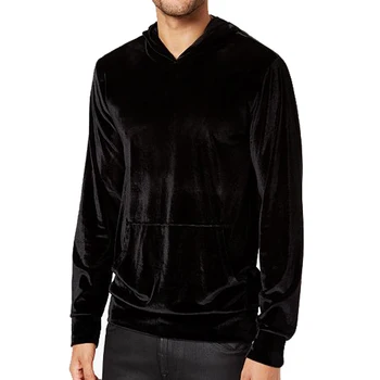 velvet hoodie mens black