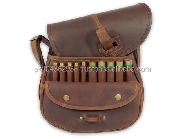 Genuine leather hunting ammo cartridge bag shooting bag game bag #817-4 
