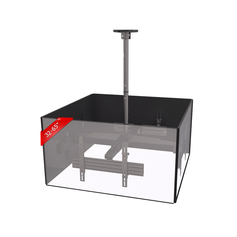 Side By Side Ceiling Mount Quad 4u Buy Digital Signage Tv Display Lcd