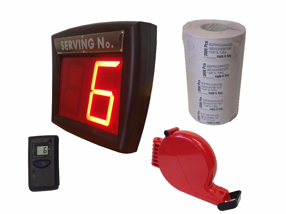 Eliminacode Gestione code MY-TURN con Telecomando LCD Led Rosso