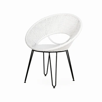 Gladys Dining Chair White Weaving Synthetic Rattan And Gladys Dining Chair White Weaving