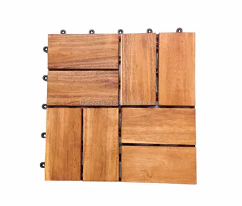 8 Slats Size 300 X300 X 24mm Acacia Solid Wood Floor Tile Acacia Solid Wood Floor Tile