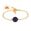 Ruby Blue Sapphire Set Gemstone Bracelet Designer Gold Plated Silver Chain Bracelet Jewelry Supplier