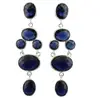 Silver Plated Iolite Quartz Earring Wholesale Jewelry India