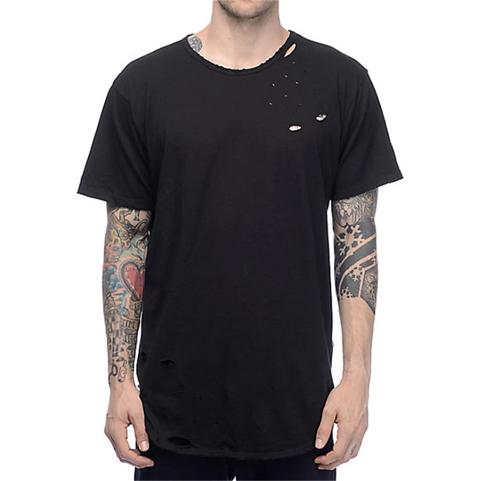 distressed hole shirt