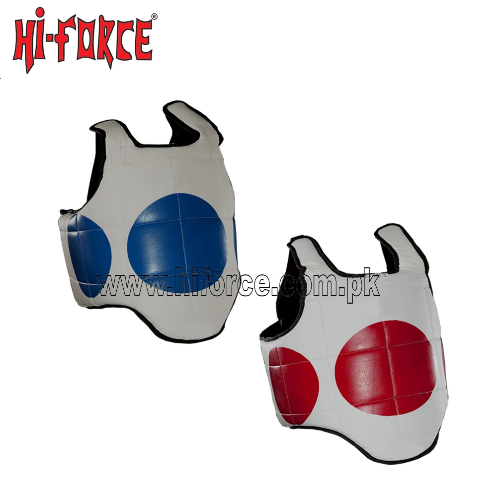 Pu Leather Reversible Chest Guard Taekwondo Body Protector Martial Arts
