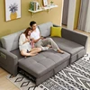 Modern Style Sofa Bed Sleeper Fabric Convertible Sofa Set Living Room Couch Bed Sleeper Chaise Lounge Furniture