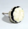 Contemporary new Black and White Horn Bone kitchen cabinet knobs