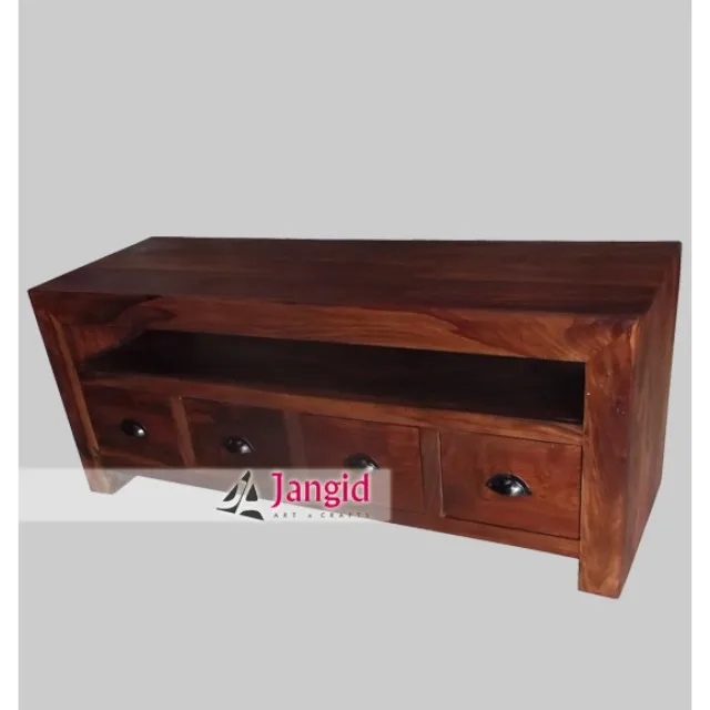 Indian Wooden Sheesham Wood Furniture Laminate Tv Cabinet Stand