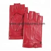 Leather Winter Warm Ladies Gloves with Matching Button Closure (GS-86)