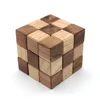 3D Wooden Puzzle Game Table in Hand of the 3D Snake Puzzle Cube Made from Wood by BSIRI