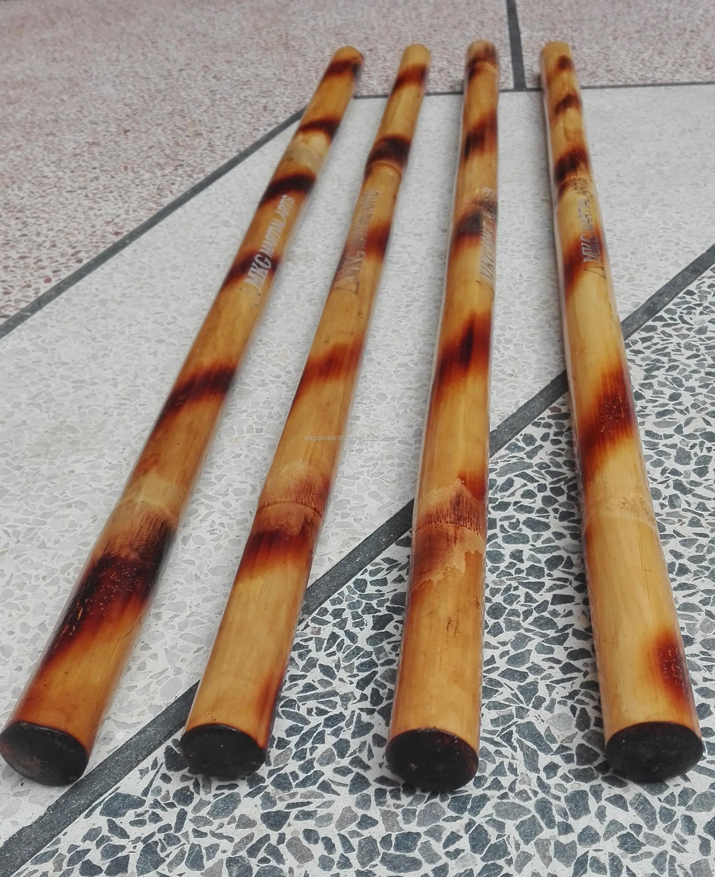 Kali Philpino Rattan Escrima Sticks With Lase Engraving Logo Weight 220 To 250 Grams Size 28" X