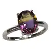 IMPRESSIVE 3 CT OVAL CUT AMETRINE 925 STERLING SILVER RING SIZE 5-10