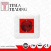 Socket outlet Mosaic - German standard - 2P+E screw terminals - 2 modules - red tamperproof Legrand Design