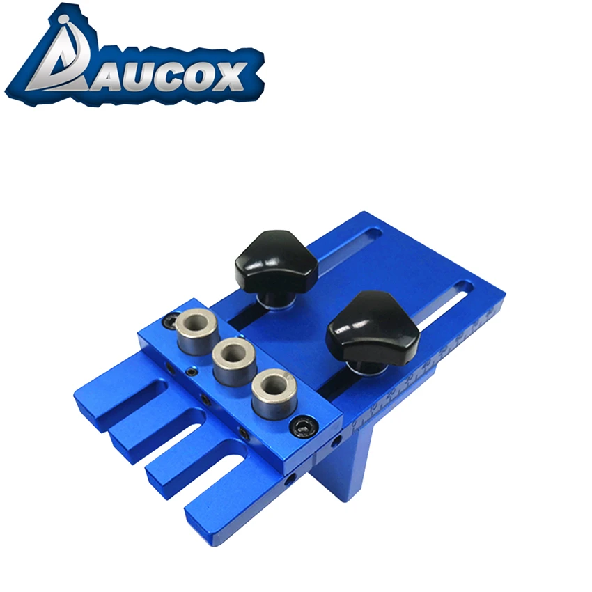 Wood Dowel Hole Drilling Guide Jig Drill Bit Woodworking Positioner