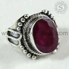 Efficacious ruby gemstone ring handmade jewelry 925 sterling silver rings wholesalers