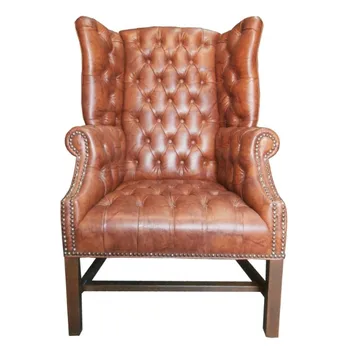 Large Faux Tufted Leather Georgian Library Wing Chair Antique Leather High Wing Back Chair Buy Antique Leather High Wing Back Chair Large Faux Tufted Leather Georgian Library Wing Chair Genuine Leather Arm Chair Product