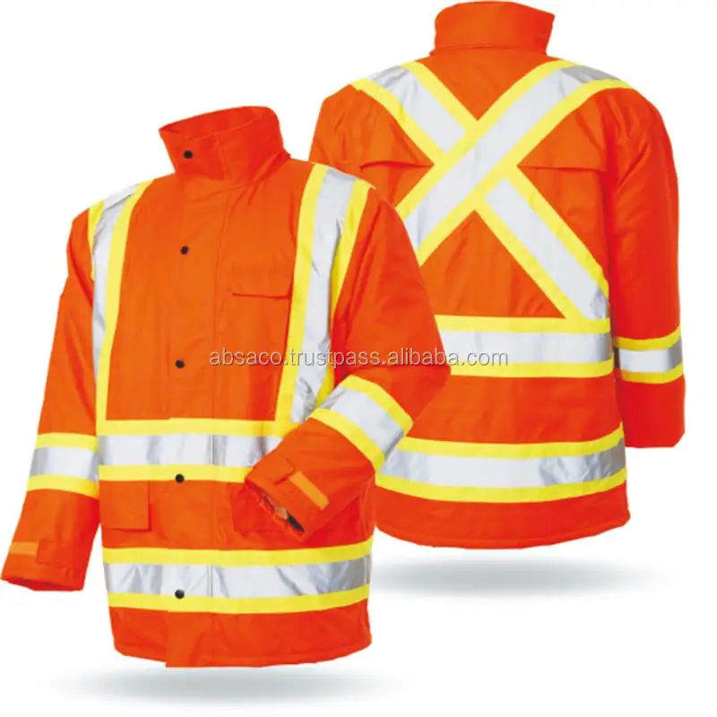 China Manufacture Men's Safety Reflective Red Working Jacket Buy Day Night Safety Jacket,Night