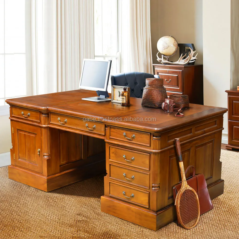 Bankers Writing Desk Britannia Style Mahogany Wood Buy Writing