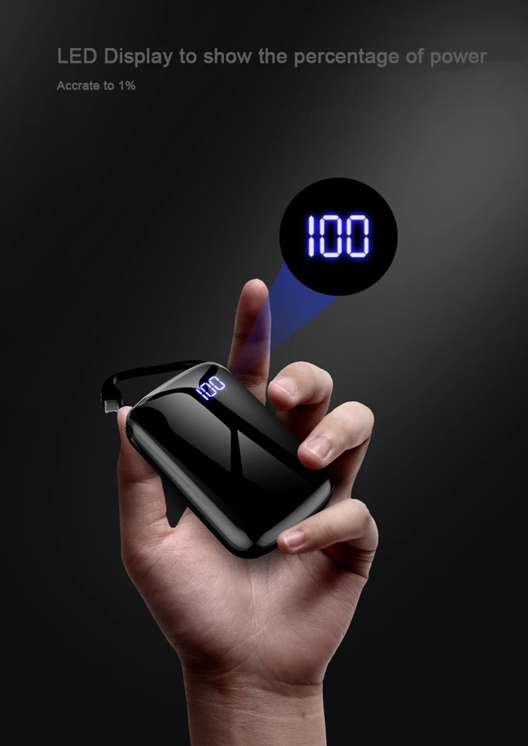 Power Bank Mini 10000mAh USB 2.1A Output Compact External Battery Portable Charger for Mobile Phone - ANKUX.COM