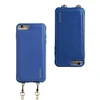 Shine-E PU Leather Colour Combination Crossbody Cell Phone Case with Gold Metal Chain Shoulder Strap for Iphone 6,7,8 Plus