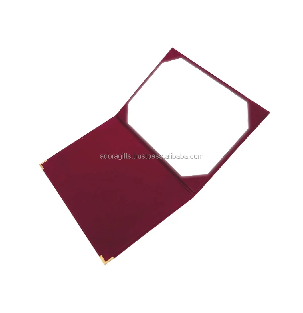 A4 Size Pu Leather Diploma Cover Certificate Holder File Folder In