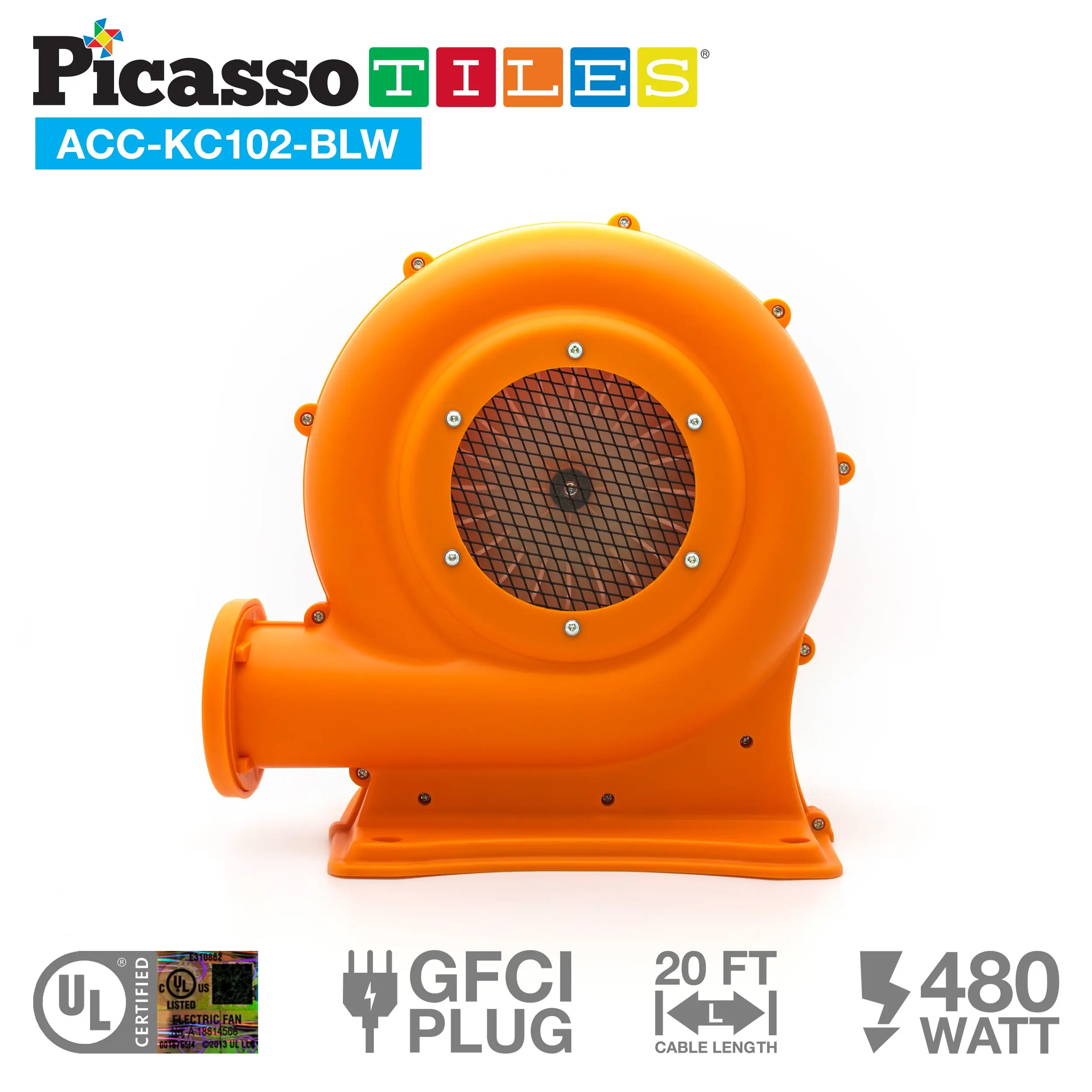 ALEKO BHPUMP680W Bounce House UL Approved Air Blower Pump Fan for Indoor Outdoor Inflatable Bouncy House 680 Watts