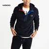 MGOO Latest Design Sherpa Fleece Hoodie Men Half Zip Nylon Hood Pullover
