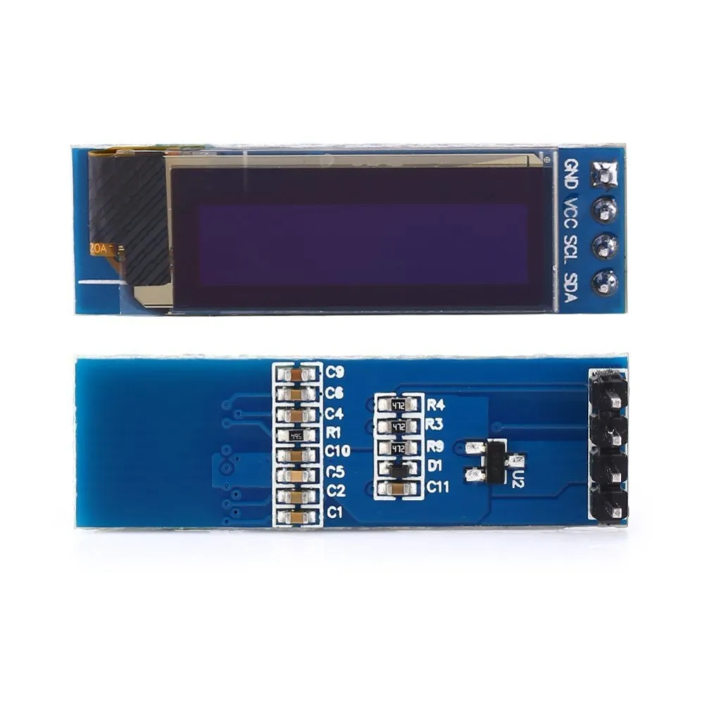 128x32 Iic I2c Blue Color Character 0.91'' Inch Oled Display Module ...