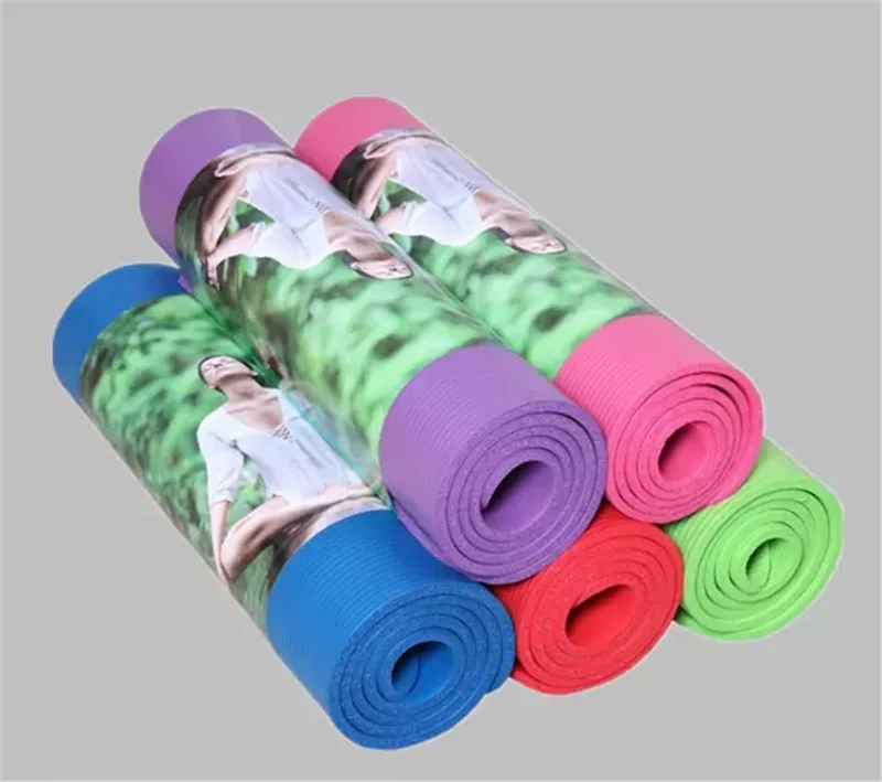 Cheap Rubber Yoga Mat Roll Nbr Fitness Floor Exercise With Carrying