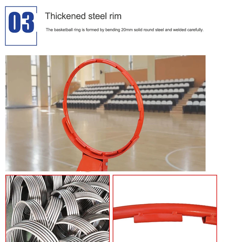 Portable Basketball Rim Ring Stand Custom Design Double Springs Elastic