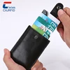Slim Unisex RFID Card Holders ID Cash Cardholder Stack Up Pull Out Mini Cascading Wallet Crazy Horse PU Leather Purses 2019