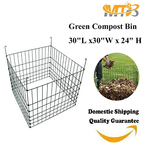 MTB Garden Wire Compost Bin 30"L x30"W x 24" H, Green
