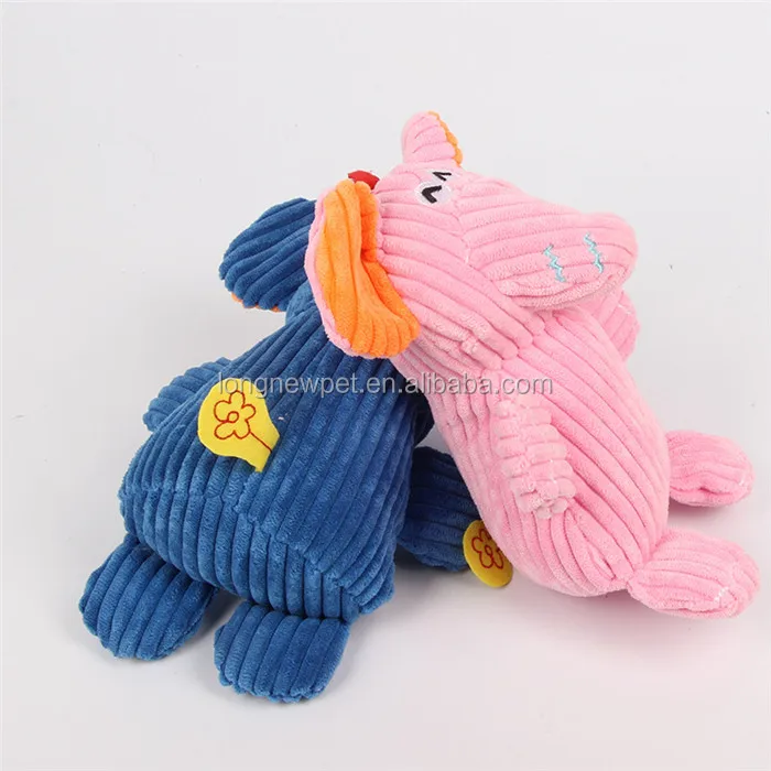 Durable Elephant Squeaky Toy In Stocked Puppy Dog Plays Funny Molar