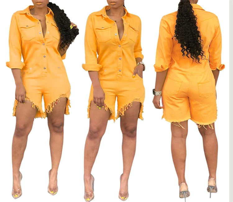 long sleeve short jumpsuit