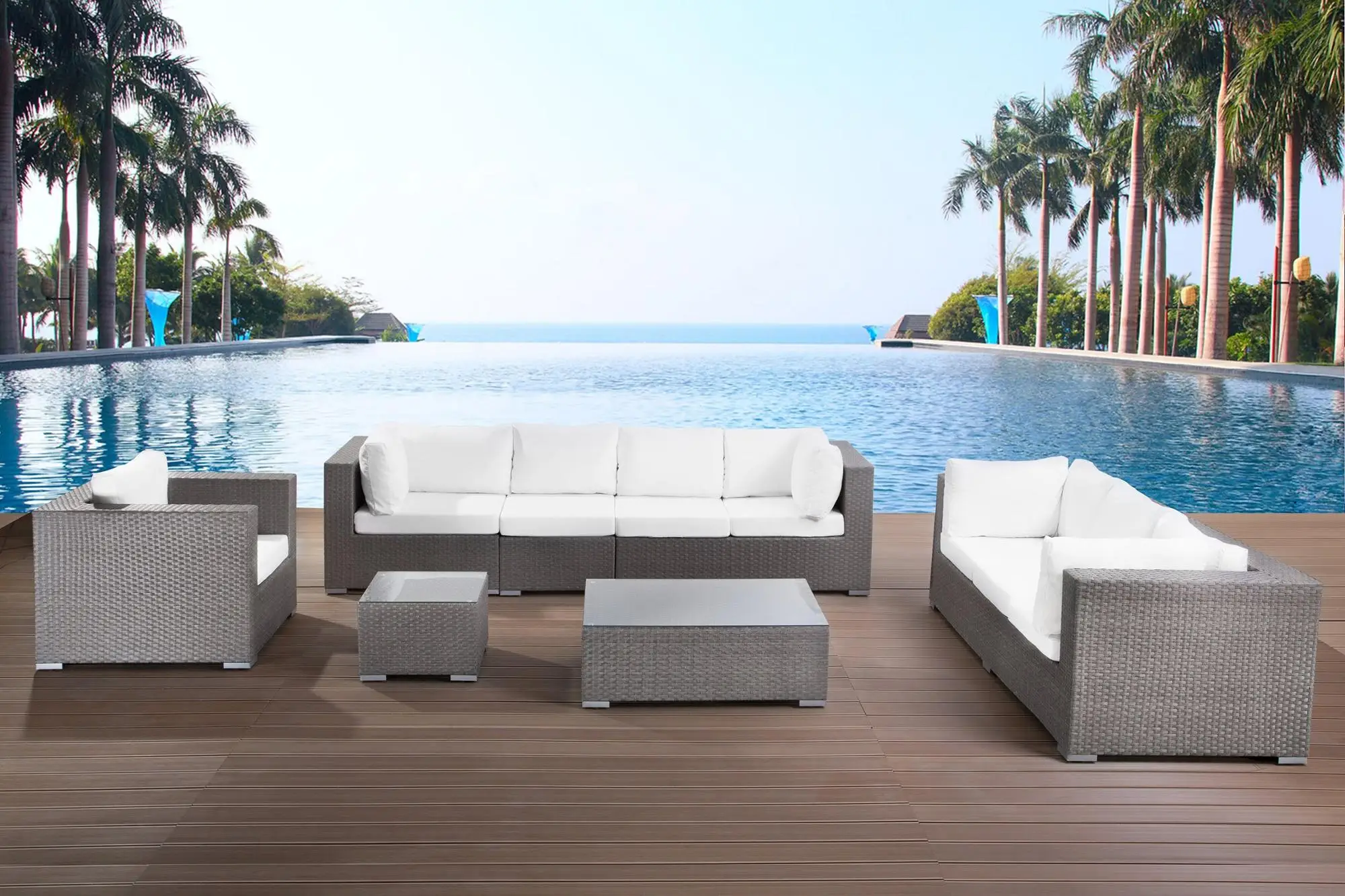 Modern Garden Patio Indoor Outdoor Poly Rattan Furniture Rooms To Go