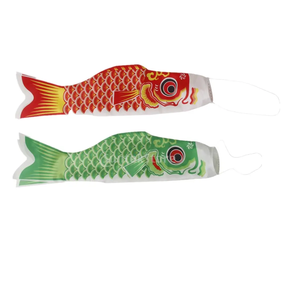 Japanese 59" Red Koi Nobori NYLON Carp Wind Sock Fish Kite Flag Made in Japan