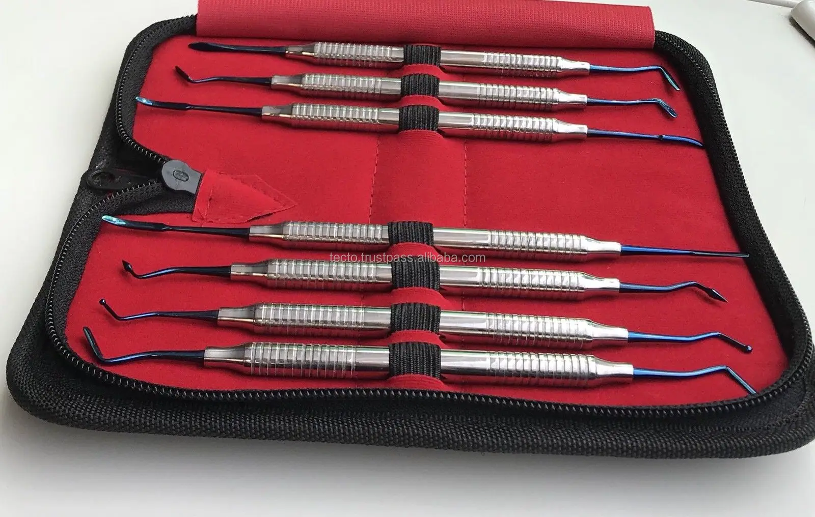 Dental Filling Instrument 7pcs Set Precise Blue Tips Light Weight