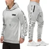 Wholesale Mens Joggers Outdoors Sweater shirt Training Tracksuits 2 Piece Set Zipper Hoodies and Pants Sweat Suit Set