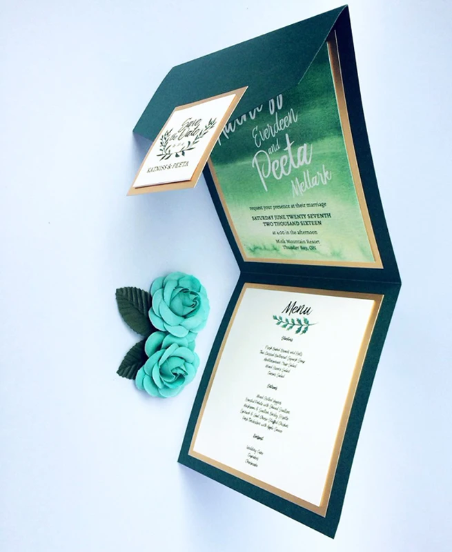 2018 hot sale customized design wedding invitation cards