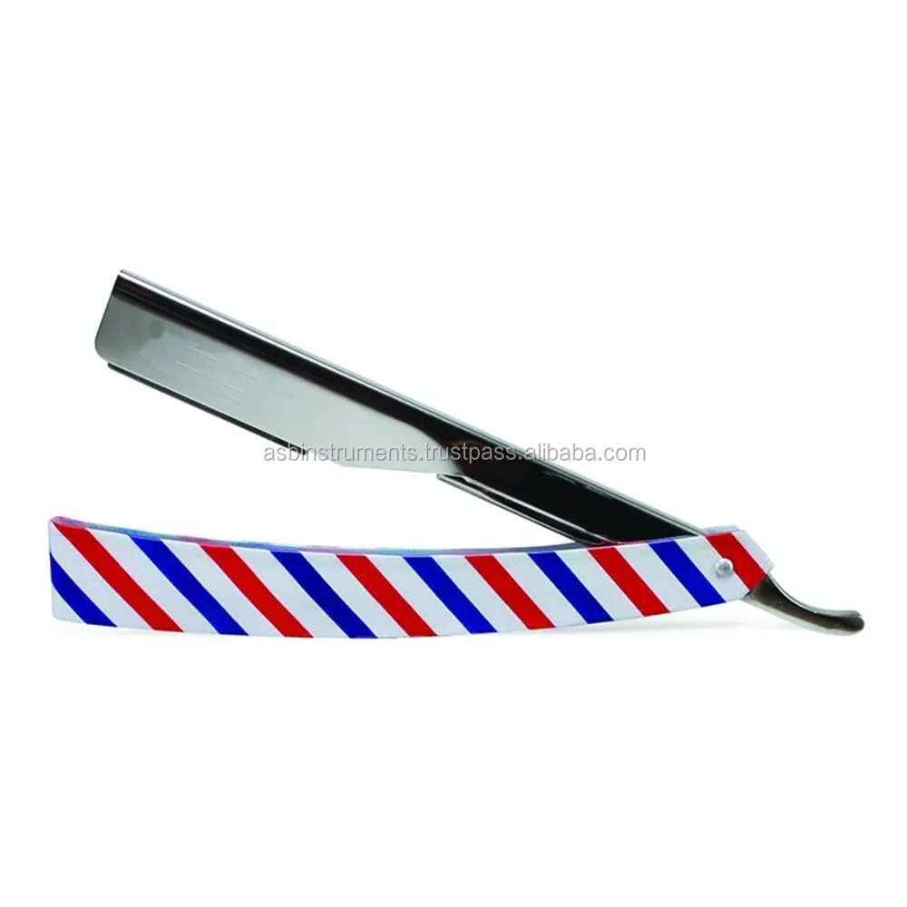 Barber Pole Paper Coated Straight Razor With Changeable Blade Buy