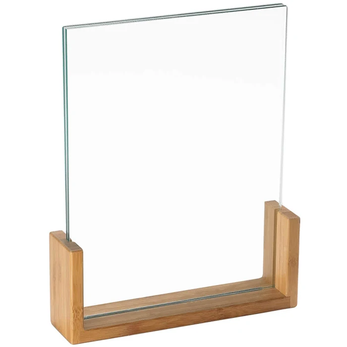 Acrylic Sign Holder Wood Base Double Sided Frame - Buy Wood Base Double ...